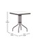 Flash Furniture Lila 23.5in Square Glass Top Metal Table with 2 Bronze Aluminum Slat Stack Chairs TLH-0731SQ-017CBZ2-GG - alternate 3